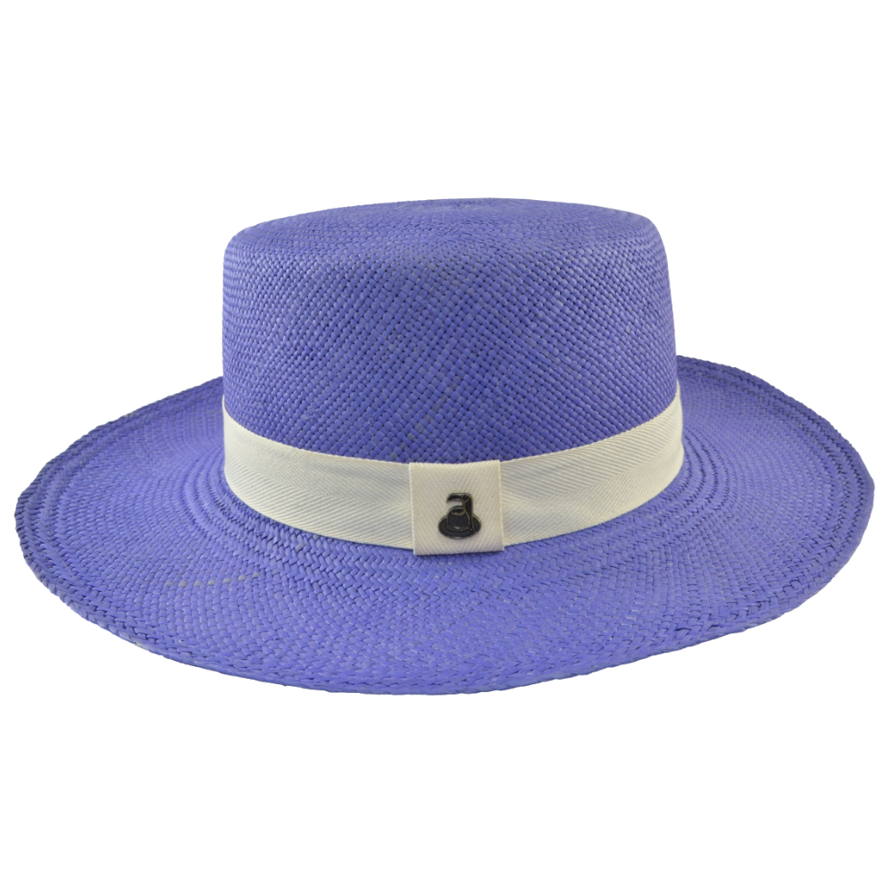 Purple online boater hat