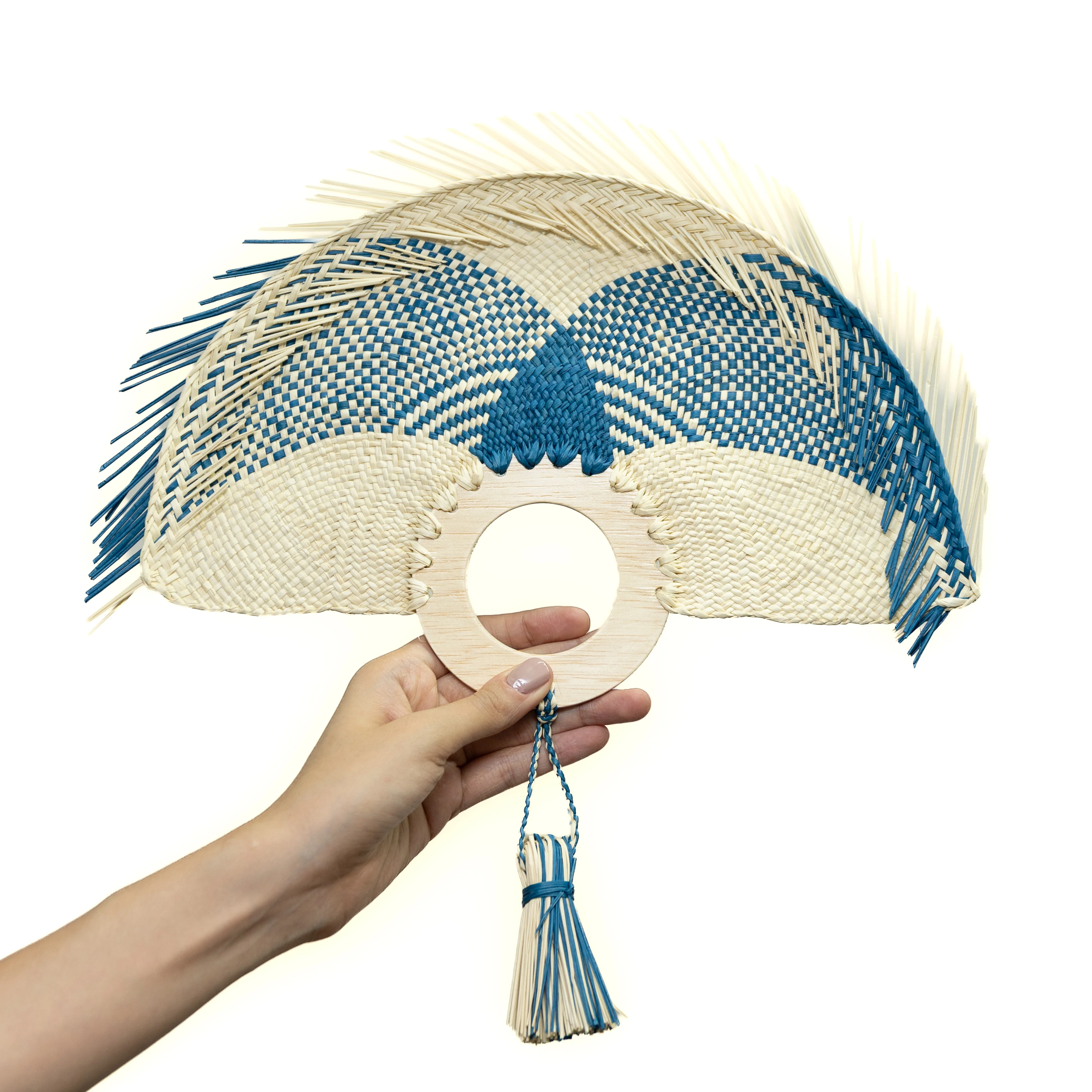 Bicolor light blue and natural